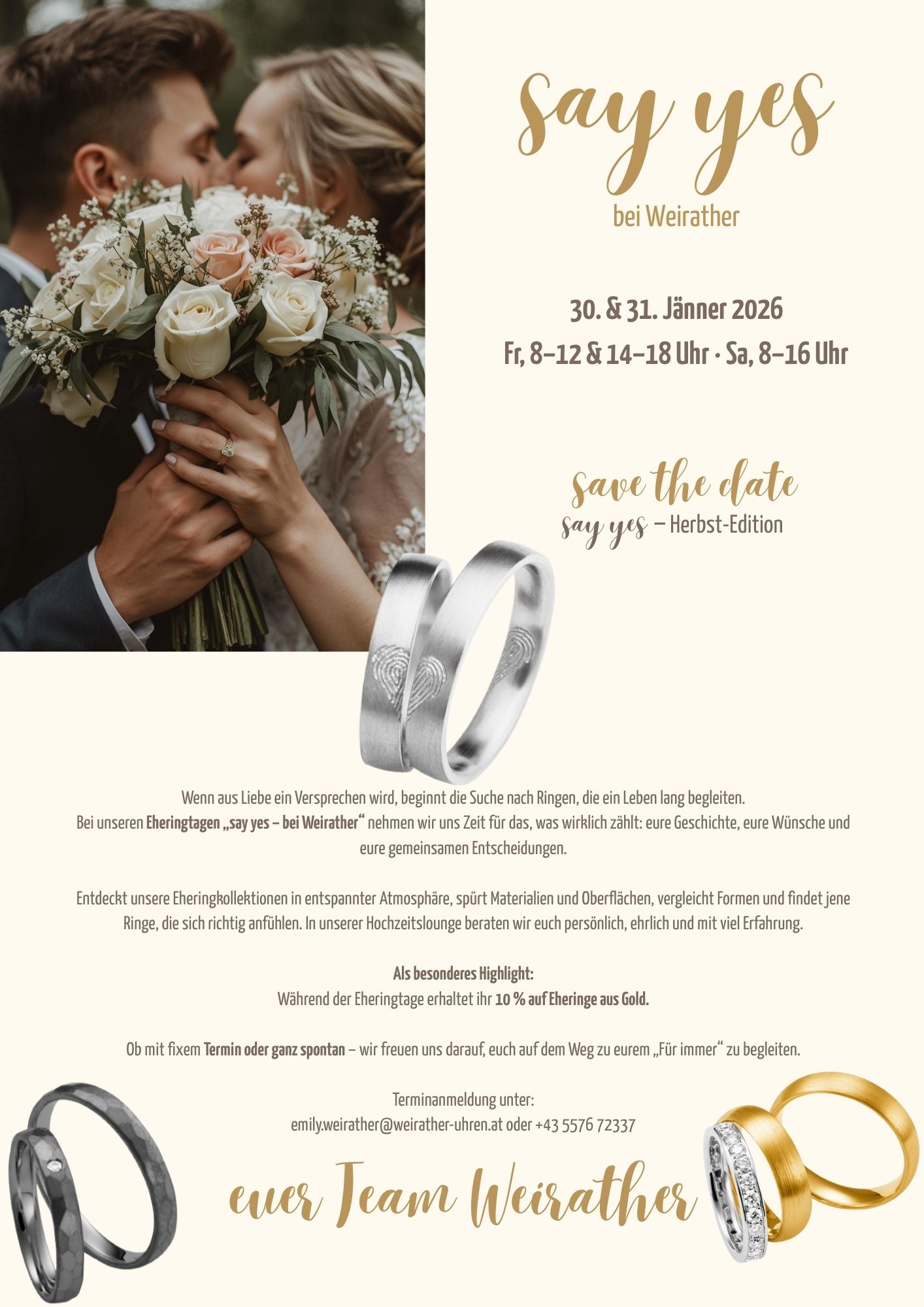 say yes Weirather Hochzeitsmesse Eheringmesse